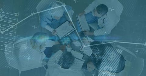 Healthcare Team Analyzing Patient Data for Medical Innovation