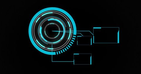 Futuristic Digital Data Interface Analysis