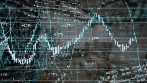 Abstract Financial Graphs in Virtual Warehouse Scene