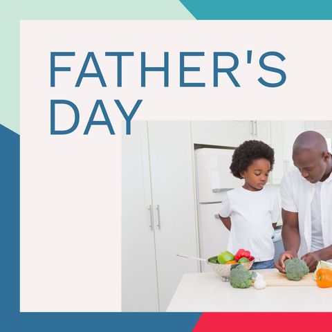 Father's Day Celebration with Dad and Son Cooking Together - Download Free Stock Templates Pikwizard.com