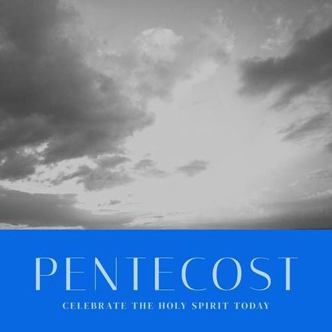 Pentecost Celebration Inspirational Grey Sky Artwork - Download Free Stock Templates Pikwizard.com