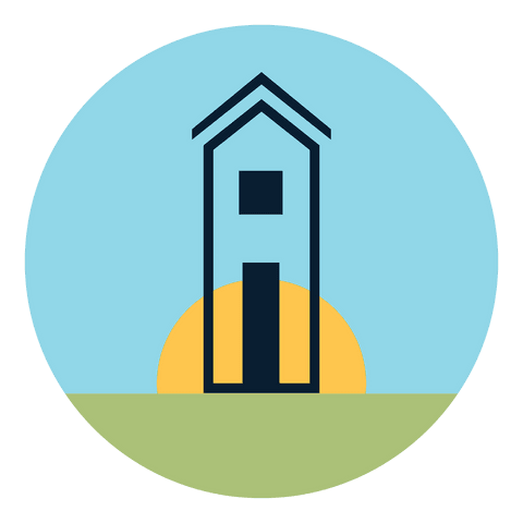 Transparent House Symbol with Sunrise on Isolated Background - Download Free Stock Videos Pikwizard.com