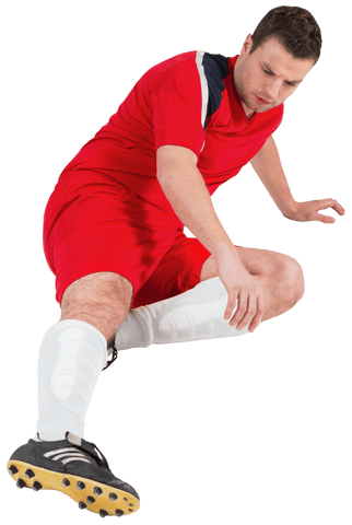 Transparent Energetic Soccer Player Kicking in Red Sports Uniform - Download Free Stock Videos Pikwizard.com