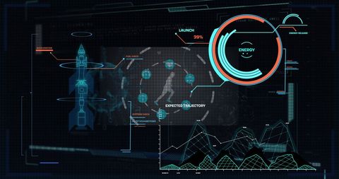 Digital Data Processing Dashboard with Futuristic Elements - Download Free Stock Images Pikwizard.com