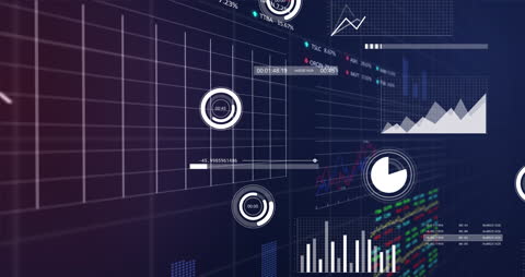 Dynamic Stock Market Futuristic Data Interface Background