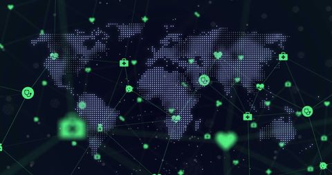 Global Healthcare Connectivity on Digital Map - Download Free Stock Images Pikwizard.com