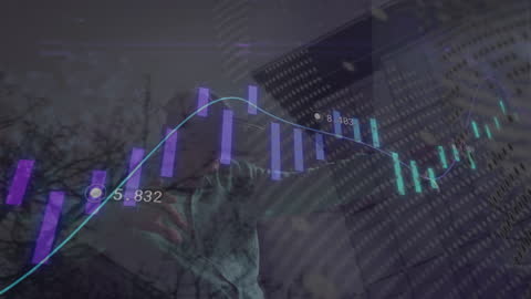 Blurred Graphics and Cityscape in Futuristic VR Experience