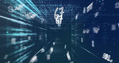 Futuristic Digital Numbers with Blurred Motion Effect - Download Free Stock Images Pikwizard.com
