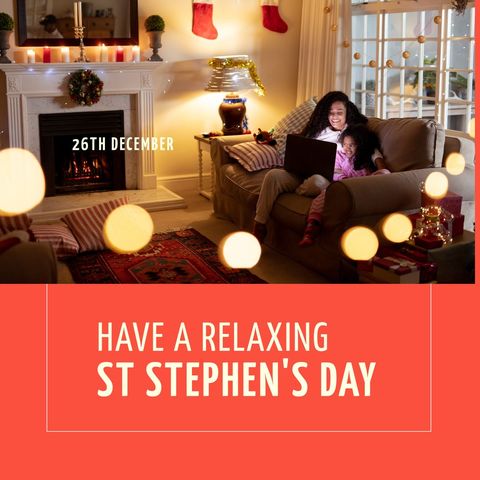 Family Enjoying Relaxed St Stephen's Day in Cozy Living Room