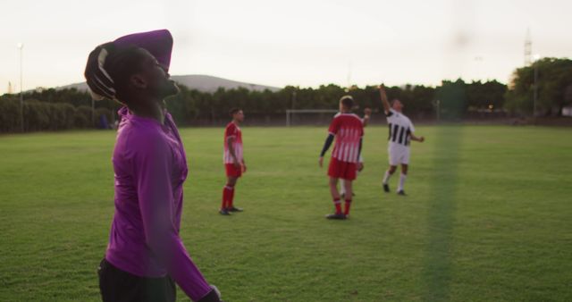 Disappointed Soccer Player on Field after Match - Download Free Stock Images Pikwizard.com