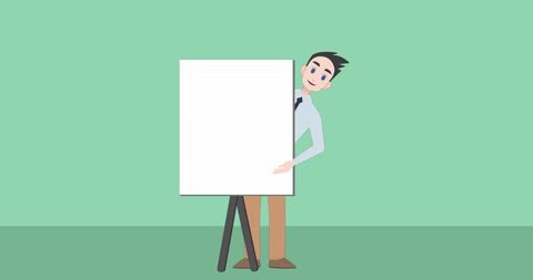 Male Teacher with Blank Board for Presentation - Download Free Stock Images Pikwizard.com