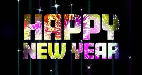 Colorful Happy New Year Celebration Fireworks Background - Download Free Stock Images Pikwizard.com