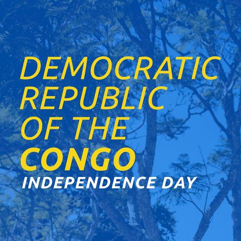 Celebrating democratic republic of the congo independence day with natural backdrop