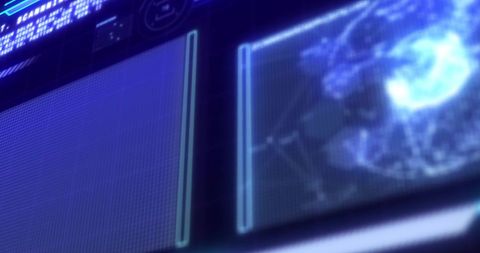 Futuristic Digital Processing Interface with Data Visualization - Download Free Stock Images Pikwizard.com