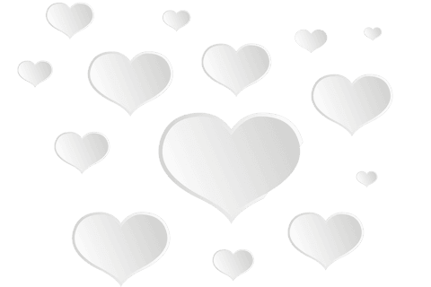 Floating White Hearts Pattern on Transparent Background - Download Free Stock Videos Pikwizard.com