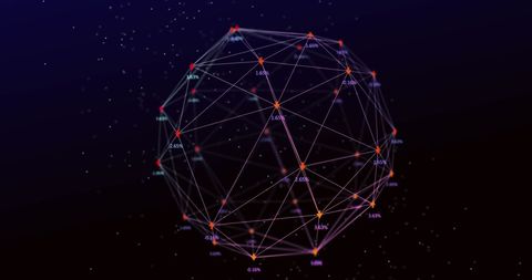 Futuristic Global Network Sphere with Data Points - Download Free Stock Images Pikwizard.com
