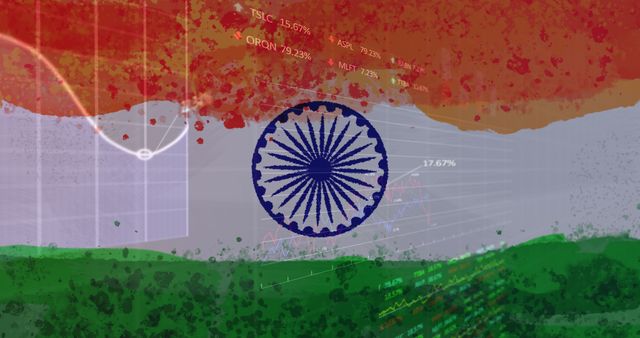 Indian Flag with COVID-19 Statistics Overlay - Download Free Stock Images Pikwizard.com