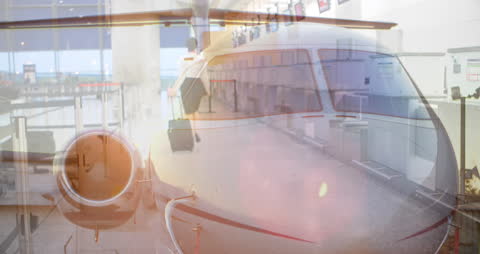 Futuristic Businesswoman Interface Overlay