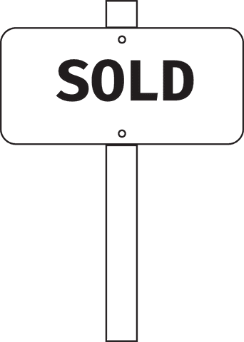 Sold Sign Icon with Text on Transparent Background - Download Free Stock Videos Pikwizard.com