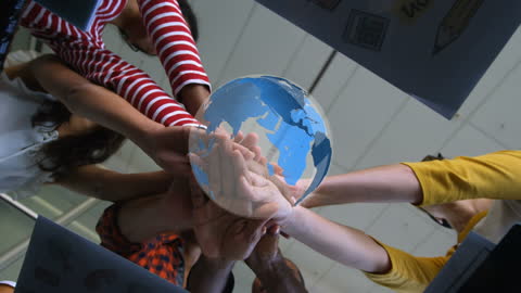 Global Collaboration Teamwork Concept with Diverse Coworkers