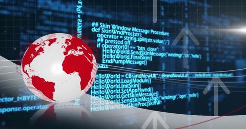 Global Technology Concept with Digital Interface and Data - Download Free Stock Images Pikwizard.com