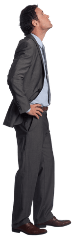 Transparent Professional Businessman Confidently Posing