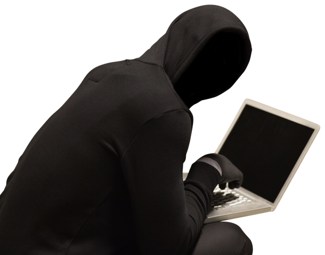 Faceless Transparent Hacker in Black Hoodie Using Laptop - Download Free Stock Videos Pikwizard.com