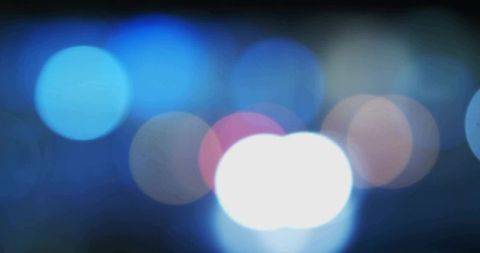 Abstract Colorful Bokeh Lights in Dark Background