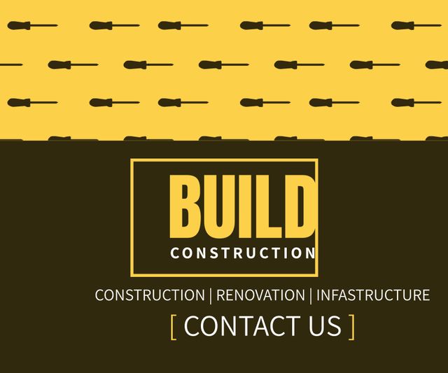 Bold banners for construction company marketing materials exuding strength for professional builders. Ideal for company websites, flyers, business cards, and social media profiles. Effective layout to grab client's attention and convey reliability and focus on high-quality construction work. Useful for attracting potential customers looking for construction, renovation, or infrastructure services.