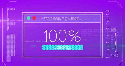 Data Processing Interface on Purple Background - Download Free Stock Images Pikwizard.com