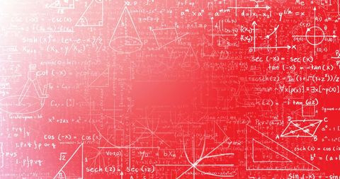 Mathematical equations over pink gradient for education theme