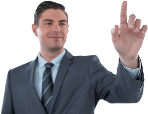 Professional Businessman Using Transparent Digital Interface - Download Free Stock Videos Pikwizard.com
