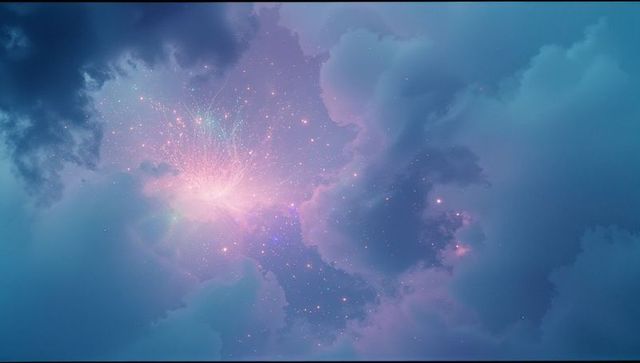 Cosmic Nebula with Luminous Radiance and Sparkling Stars