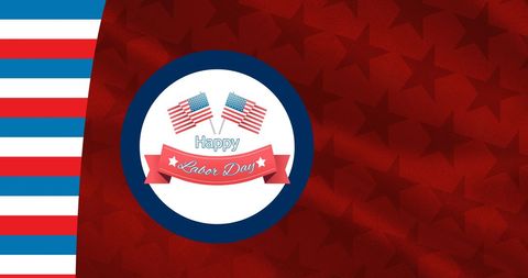 Happy Labor Day Celebration Background with Stars and Stripes - Download Free Stock Images Pikwizard.com