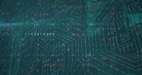 Digital Circuit Board Patterns with Cybersecurity Threat Warnings - Download Free Stock Images Pikwizard.com
