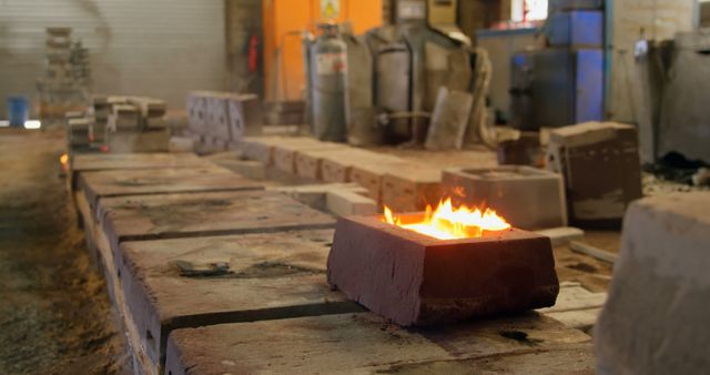 Industrial Foundry Indoor Equipment With Metal Molded Casting - Download Free Stock Images Pikwizard.com