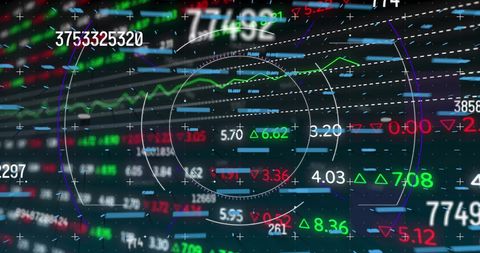 digital data processing with financial graphs and scanning elements - Download Free Stock Images Pikwizard.com