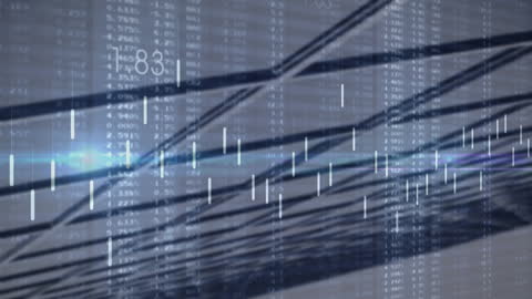 Digital Financial Growth Animation with Data Overlay