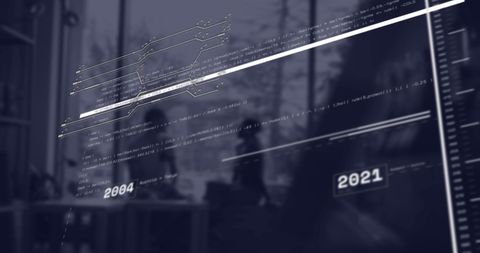 High-Tech Interface with Data Overlay in Modern Office - Download Free Stock Images Pikwizard.com