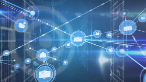 Digital Network Connections Representing Modern Communication