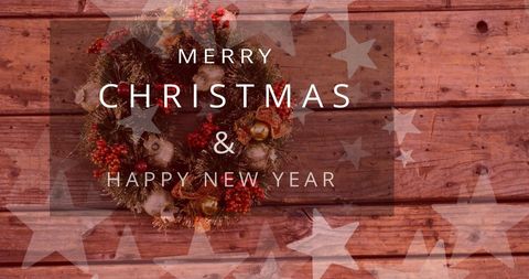 Festive Christmas Wreath on Rustic Wood Background - Download Free Stock Images Pikwizard.com