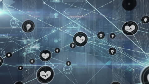 Digital Healthcare Network Abstract Concept with Data Connections