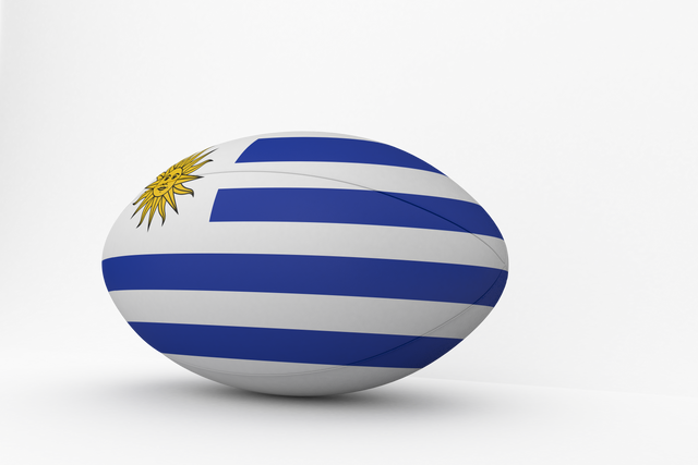 Transparent Realistic Ragby Ball with Uruguayan Flag Design - Download Free Stock Videos Pikwizard.com