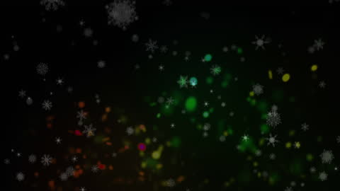 Winter-Themed Digital Interface with Snowflakes and Lights