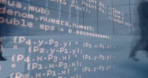 Futuristic Data Processing with Timelapse of Moving People