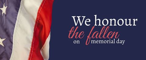 Memorial Day Tribute with American Flag Design - Download Free Stock Templates Pikwizard.com