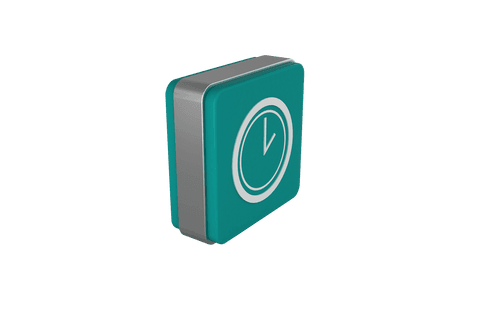 blue 3d clock icon on transparent background - Download Free Stock Videos Pikwizard.com
