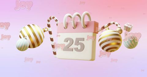 Charming Christmas Scene: Festive Calendar and Decorations