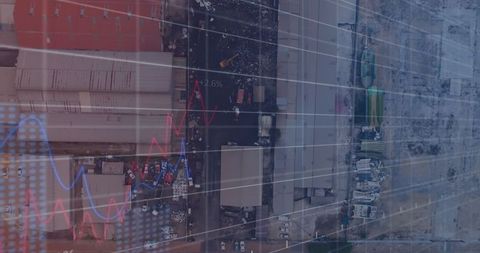 Data process visualization with urban landfill overlays