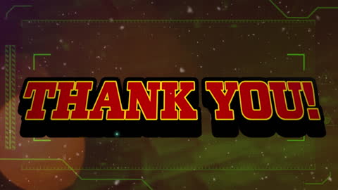 Festive Thank You Animation with Falling Snow